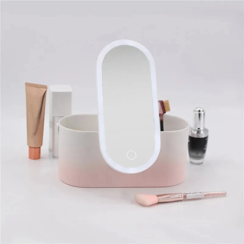 MakeUp Vault™ | Caja de cosméticos portátil con luz LED